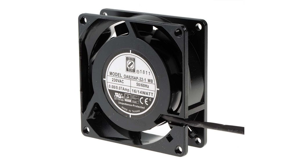 Axial Fan AC Ball 80x80x26mm 230V 90mA 28dBA 42.5m³/h IP44